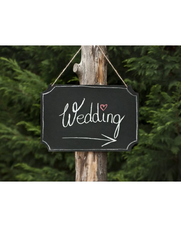 Hanging chalkboard sign, black