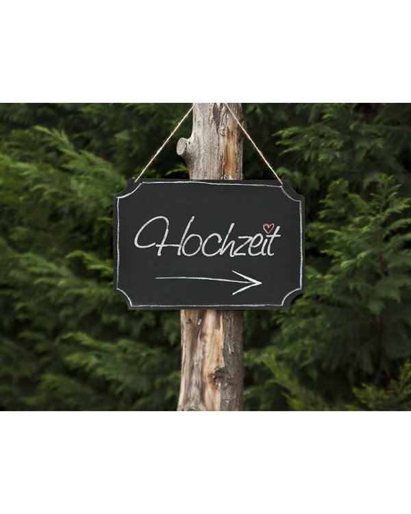 Hanging chalkboard sign, black