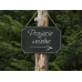 Hanging chalkboard sign, black Hanging chalkboard sign, black