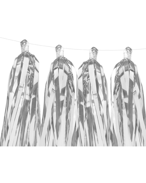 Tassel garland, silver