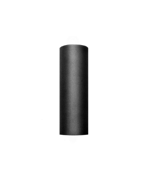 Tulle Plain, black, 0.15 x 9m (1 pc. / 9 lm)