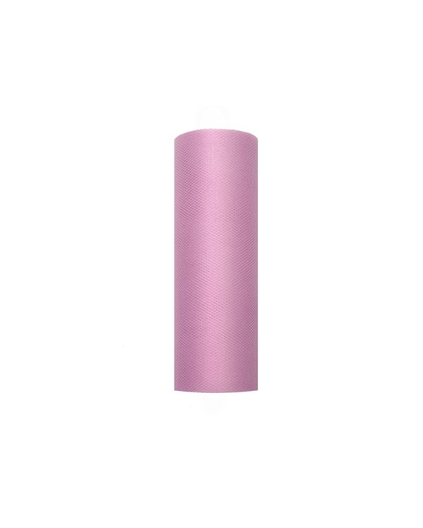 Tulle Plain, powder pink, 0.15 x 9m (1 pc. / 9 lm)