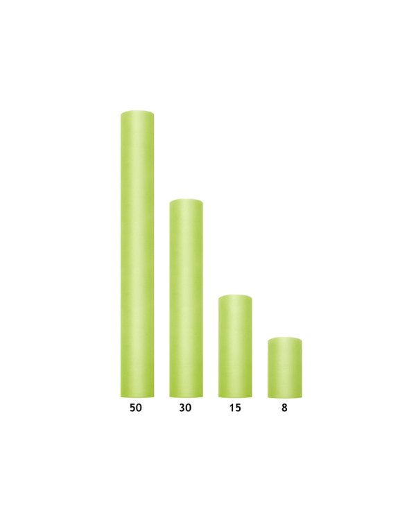 Tulle Plain, light green, 0.15 x 9m (1 pc. / 9 lm)