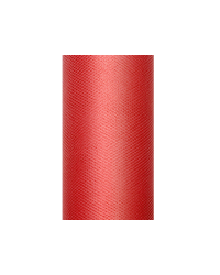 Tulle Plain, red, 0.3 x 9m