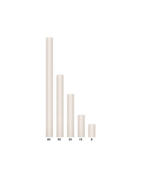 Tulle Plain, cream, 0.3 x 9m (1 pc. / 9 lm)