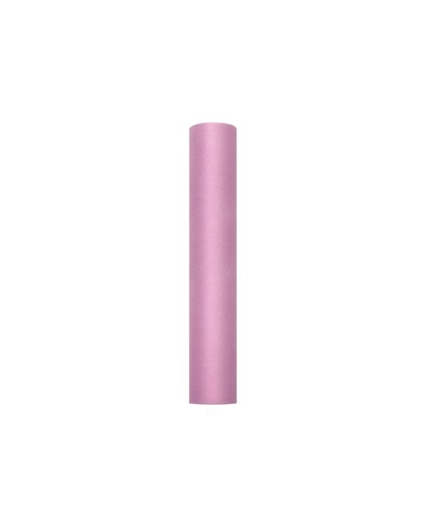 Tulle Plain, powder pink, 0.3 x 9m