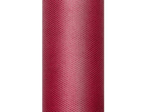 Tulle Plain, deep red, 0.3 x 9m