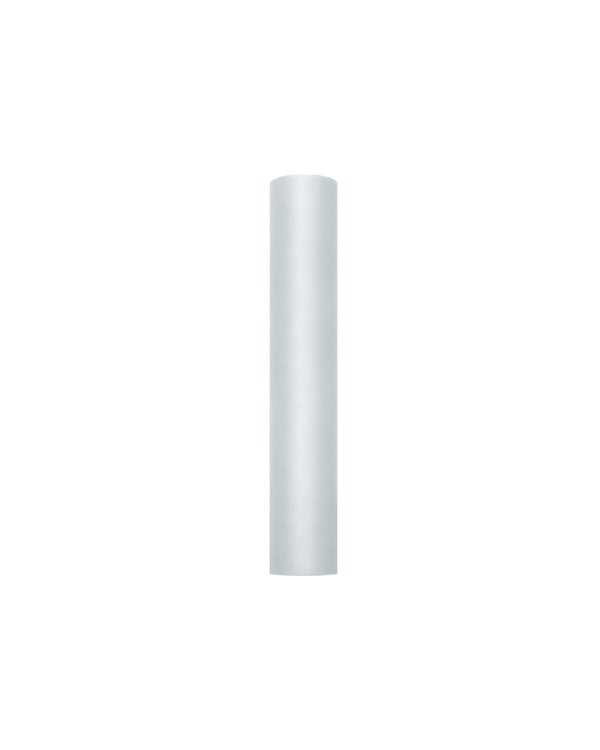 Tulle Plain, grey, 0.3 x 9m