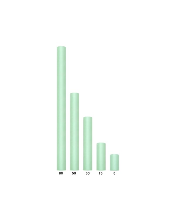 Tulle Plain, mint, 0.3 x 9m