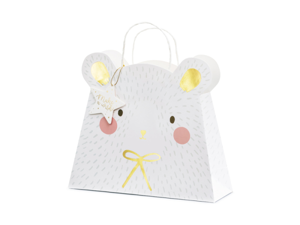 Gift bag Polar bear, mix, 31.5x27x10cm