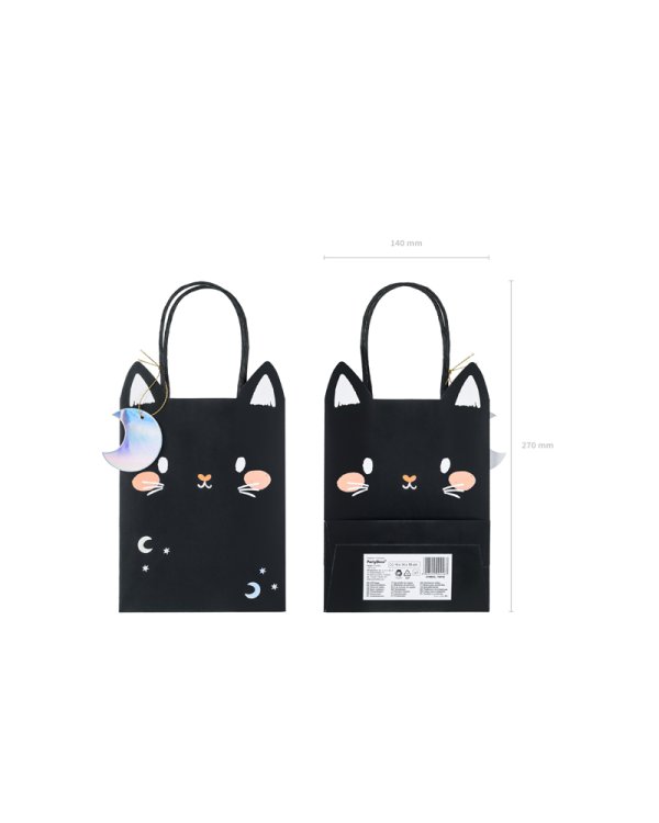 Gift bag Cat, mix, 8x14x18 cm