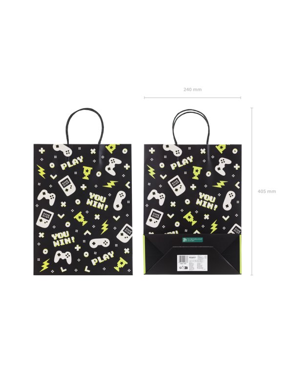 Gift bag Gamepads, 10x24x32 cm, mix