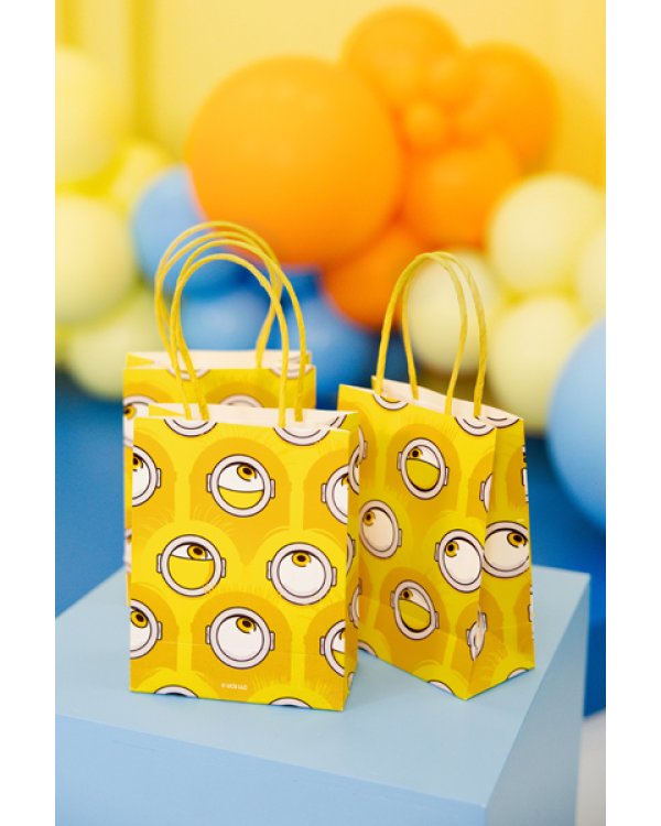 GIft bags Minions, 12x15.5x6 cm, yellow (1 pkt / 6 pc.)