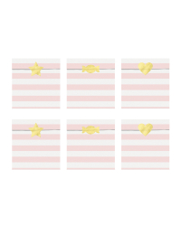 Treat bags Yummy, light pink, 13x14cm (1 pkt / 6 pc.)