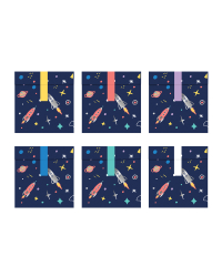 Treat bags Space, 13x14cm (1 pkt / 6 pc.)