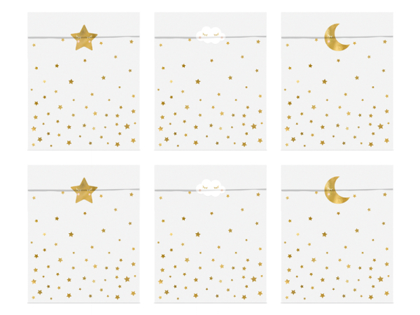 Treat bags Little Star, 13x14cm (1 pkt / 6 pc.)