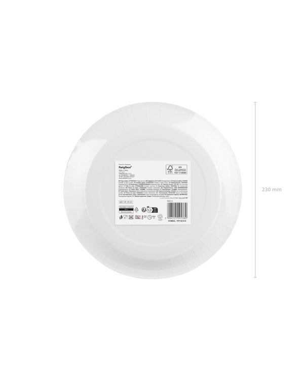 Paper Plates, black, 23 cm (1 pkt / 6 pc.)