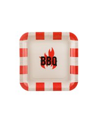 BBQ paper plates, mix, 26x26 cm (1 pkt / 6 pc.)