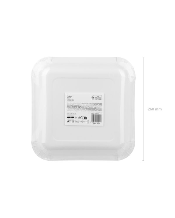 BBQ paper plates, mix, 26x26 cm (1 pkt / 6 pc.)