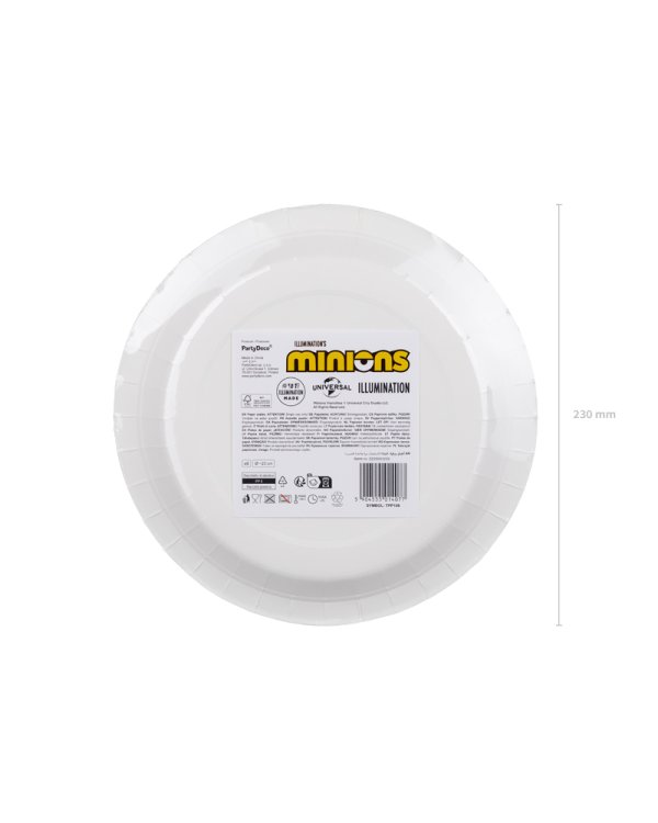 Paper plates Minions, 23 cm, mix (1 pkt / 6 pc.)