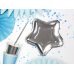 Paper Plates Star, silver, 18cm (1 pkt / 6 pc.)