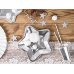 Paper Plates Star, silver, 18cm (1 pkt / 6 pc.)