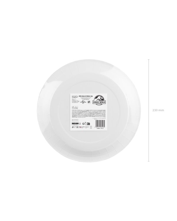 Paper plates Jurassic World, 23 cm, mix (1 pkt / 6 pc.)