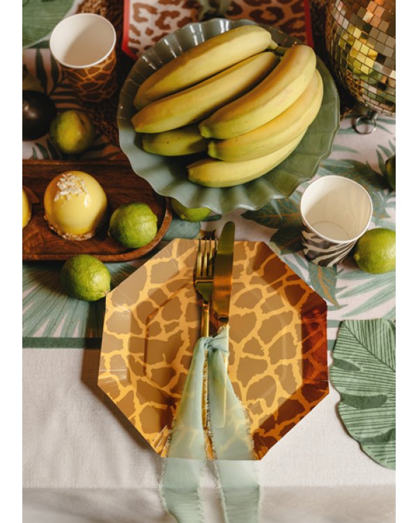 Plates Safari spots, 23 cm, mix (1 pkt / 6 pc.)