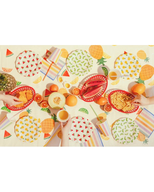 Plates Fruits, 20.5 cm, mix (1 pkt / 6 pc.)