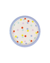 Plates Confetti, 23 cm, mix (1 pkt / 6 pc.)
