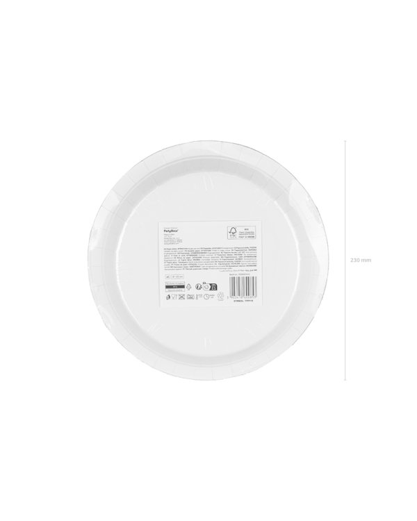 Plates Confetti, 23 cm, mix (1 pkt / 6 pc.)