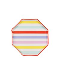 Plates Stripes, 24.5x24.5 cm, mix (1 pkt / 6 pc.)