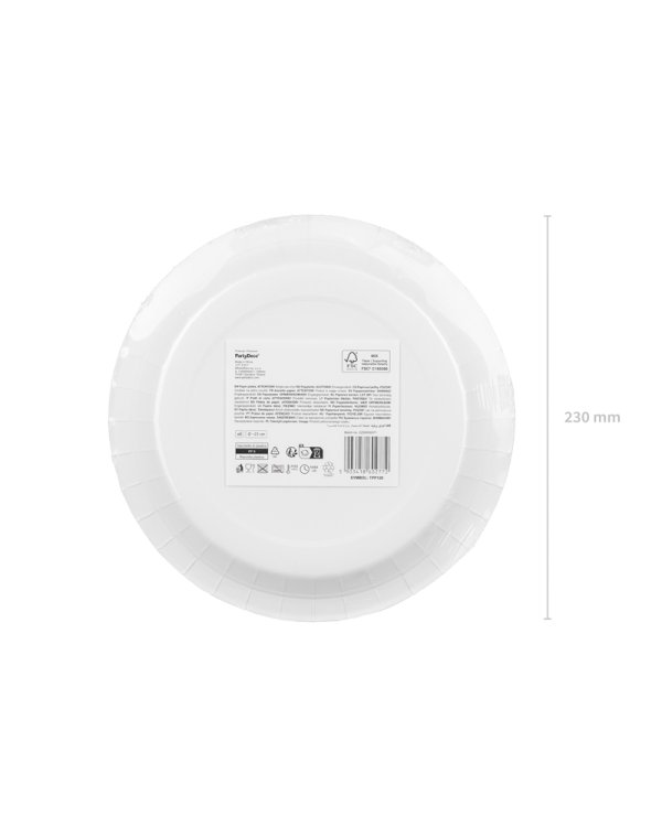 Paper plates You're next, 23 cm, black-red (1 pkt / 6 pc.)