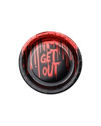 Paper plates Get out, 18 cm, black-red (1 pkt / 6 pc.)