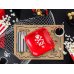 Plates Pirates Party, red, 20x20cm (1 pkt / 6 pc.)