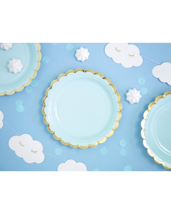 Plates, light blue, 18cm (1 pkt / 6 pc.)