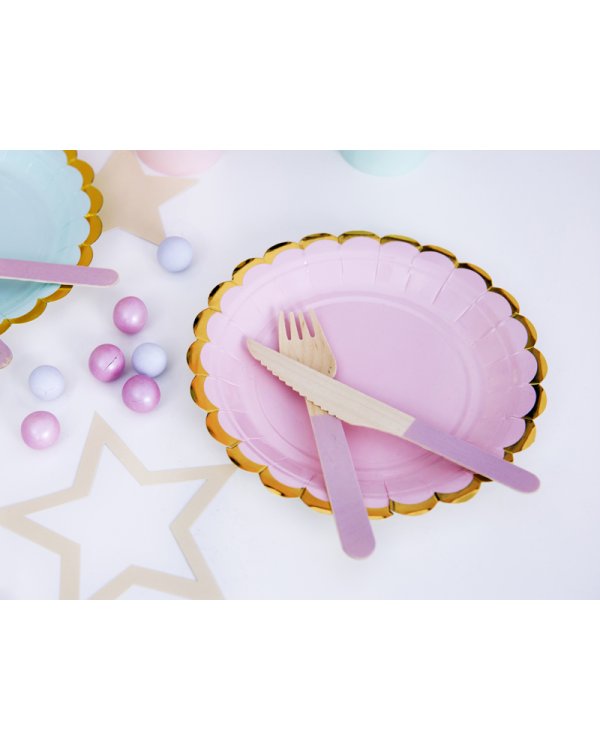 Plates, light pink, 18cm (1 pkt / 6 pc.)