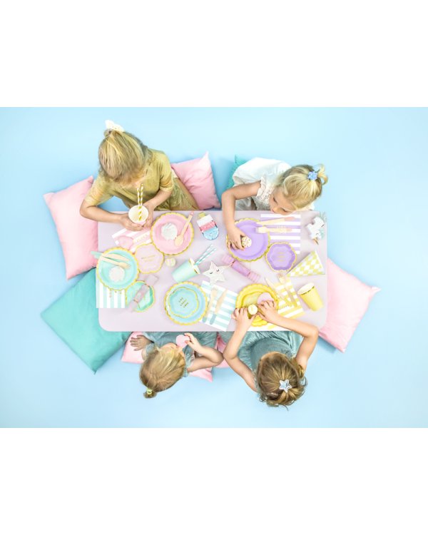 Plates, light pink, 18cm (1 pkt / 6 pc.)