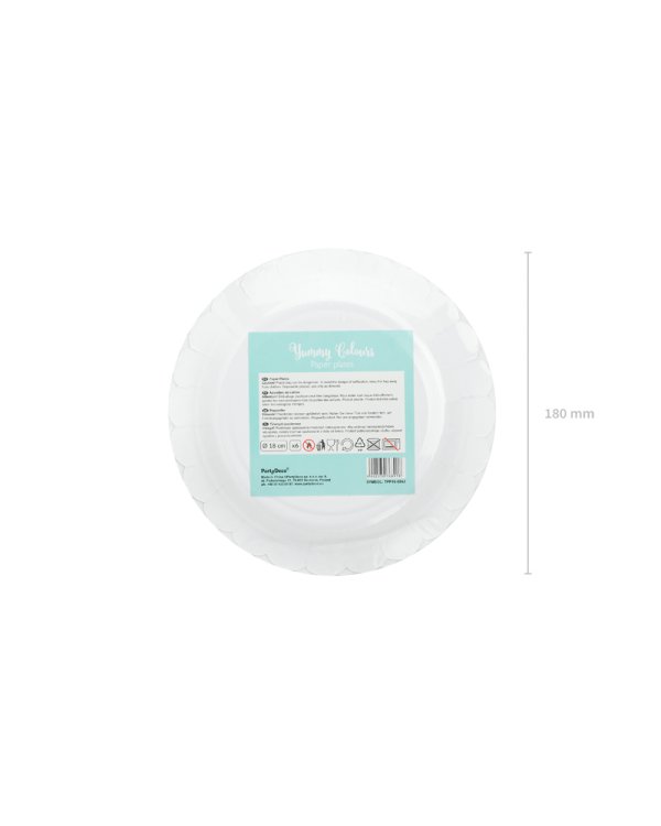 Plates, mint, 18cm (1 pkt / 6 pc.)