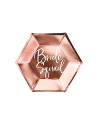 Plates Bride squad, rose gold, 23cm (1 pkt / 6 pc.)