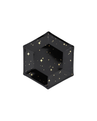 Plates Let's Celebrate, black, 20 cm (1 pkt / 6 pc.)