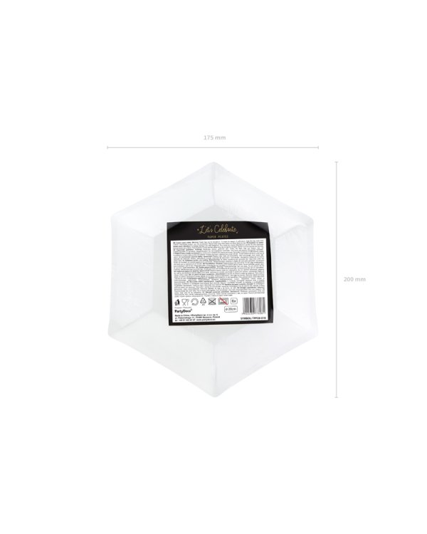 Plates Let's Celebrate, black, 20 cm (1 pkt / 6 pc.)