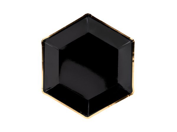 Plates Let's Celebrate, black, 23cm (1 pkt / 6 pc.)