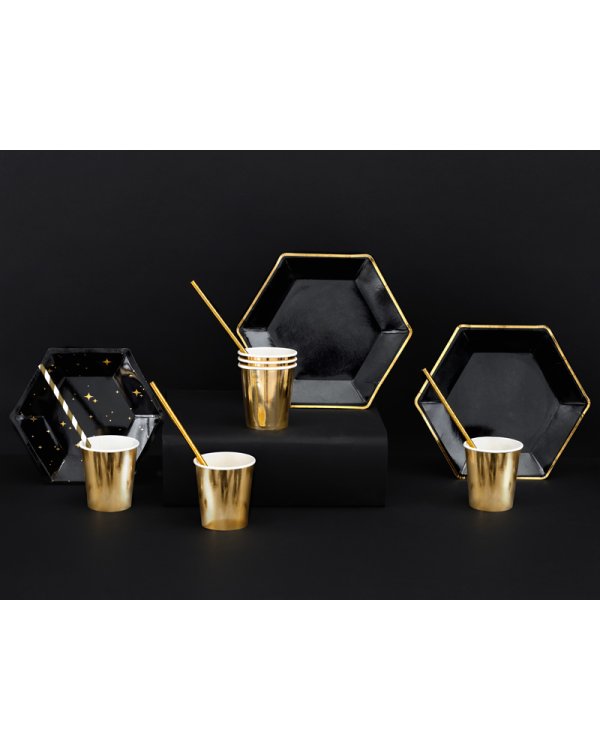 Plates Let's Celebrate, black, 23cm (1 pkt / 6 pc.)