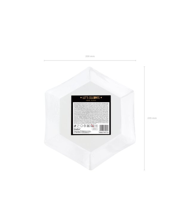 Plates Let's Celebrate, black, 23cm (1 pkt / 6 pc.)