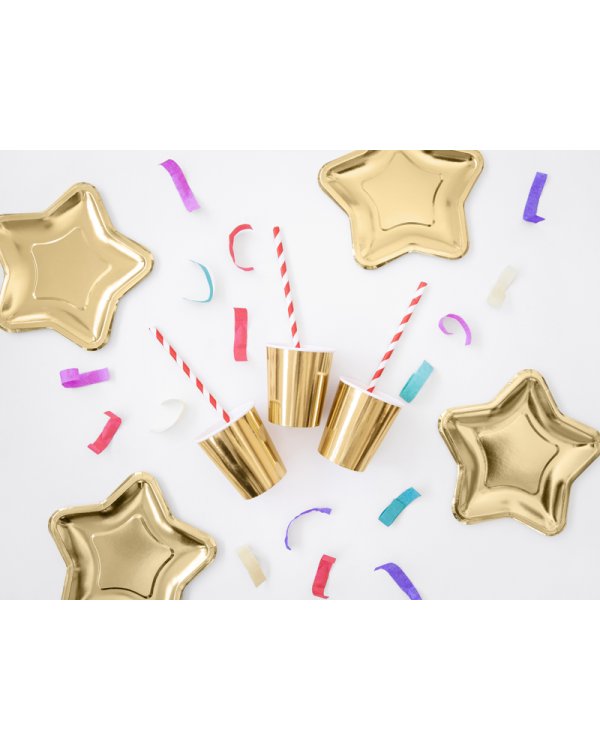 Paper Plates Star, gold, 23cm (1 pkt / 6 pc.)