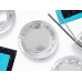 Plates, silver, 18cm (1 pkt / 6 pc.)