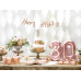 Round paper plates, rose gold, 18cm (1 pkt / 6 pc.)