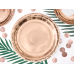 Round paper plates, rose gold, 23cm (1 pkt / 6 pc.)
