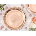 Round paper plates, rose gold, 23cm (1 pkt / 6 pc.)